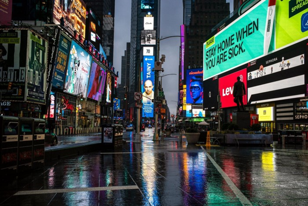 New york time square scimitar drum